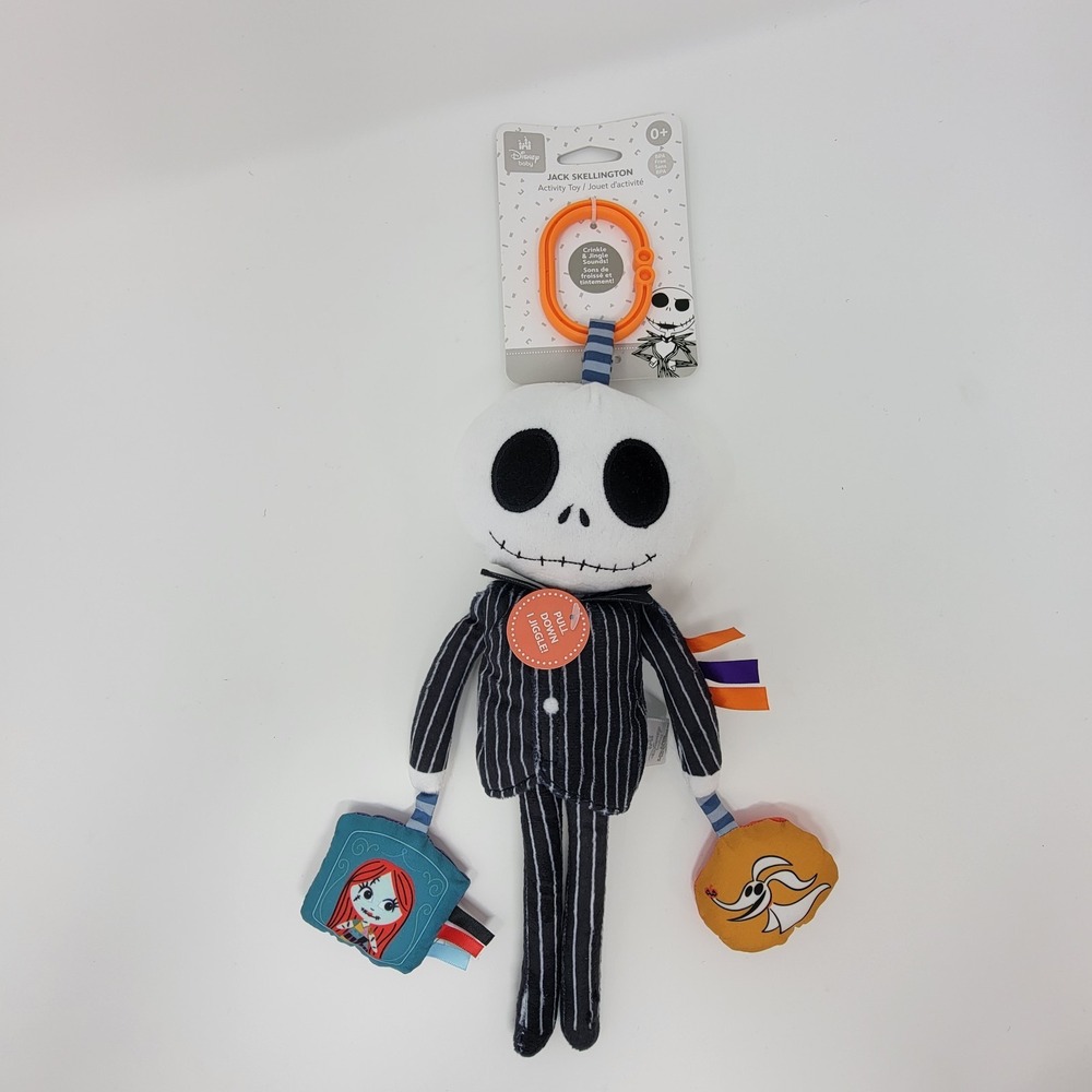 New! Nightmare Before Christmas Jack Skellington Disney Baby Activity Toy Rattle